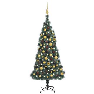 Vidaxl  Umelý vianočný stromček s LED a súpravou gulí zelený 150 cm PVC&PE značky Vidaxl