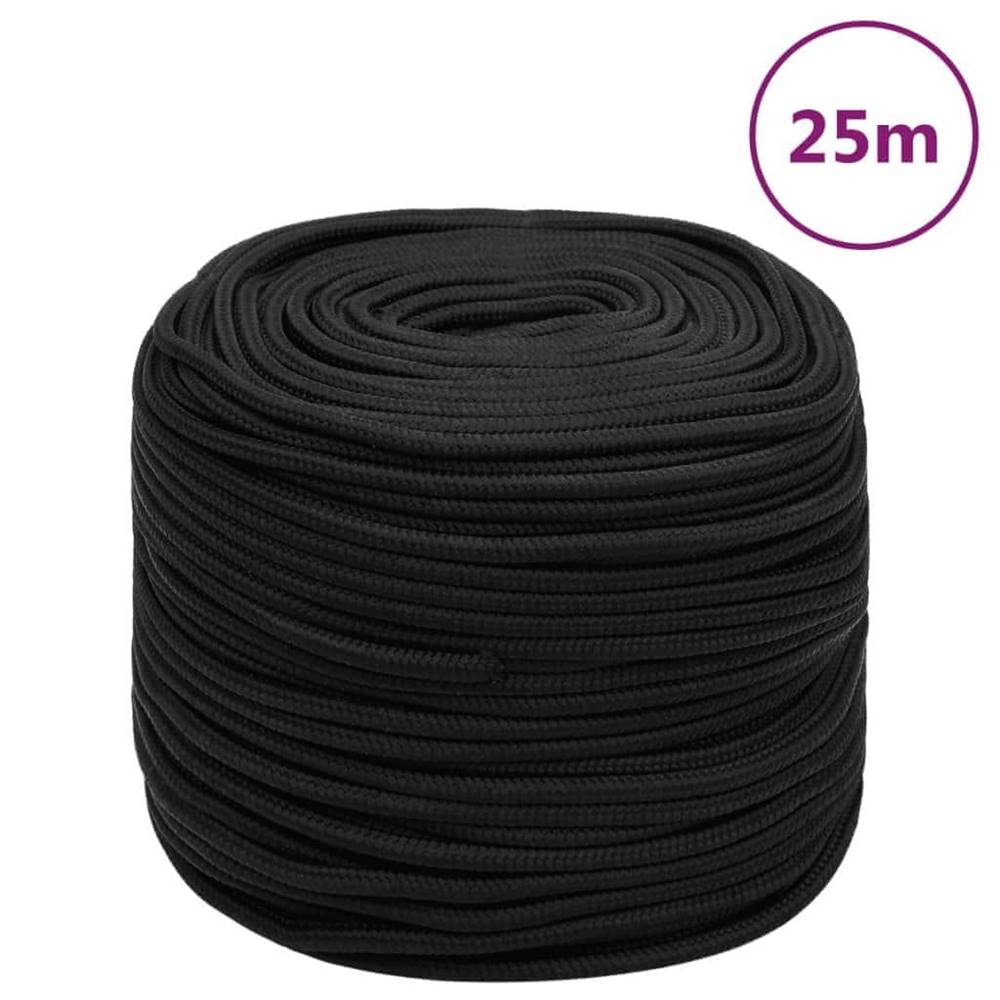 Vidaxl  Lodné lano čierne 10 mm 25 m polypropylén značky Vidaxl