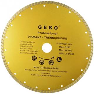 GEKO  Diamantový kotúč TURBO 300 x 32 mm,  celistvý segment,   značky GEKO
