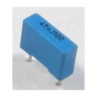 HADEX  47n/100V TC353,  zvitkový kondenzátor radiálny RM=7, 5mm značky HADEX