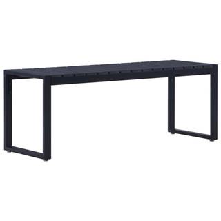 Petromila vidaXL Záhradná lavička 120, 5 cm,  PS doska,  čierna