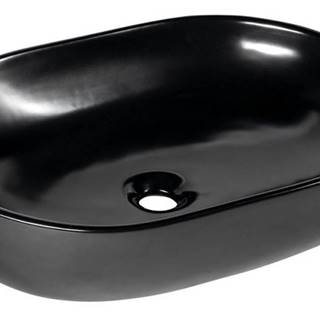 SAPHO  CALEO keramické umývadlo 60x42x14 cm,  na dosku,  čierna mat CA590B - Sapho značky SAPHO