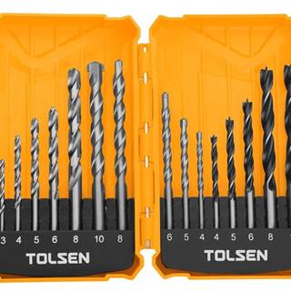 Tolsen Tools  Sada vrtákov na drevo / beton 16 dielna,  TOLSEN značky Tolsen Tools
