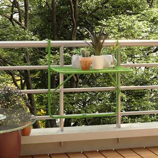 Vidaxl Balkónový stôl zelený 60x40 cm oceľ
