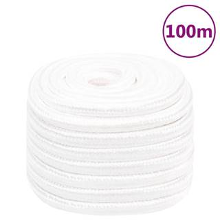 Vidaxl Lodné lano biele 20 mm 100 m polypropylén