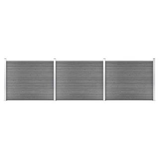 Vidaxl Sada plotových panelov WPC 526x146 cm sivá