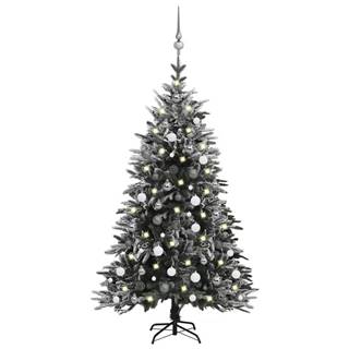 Vidaxl  Zasnežený umelý vianočný stromček s LED a súpravou gulí 150 cm PVC a PE značky Vidaxl