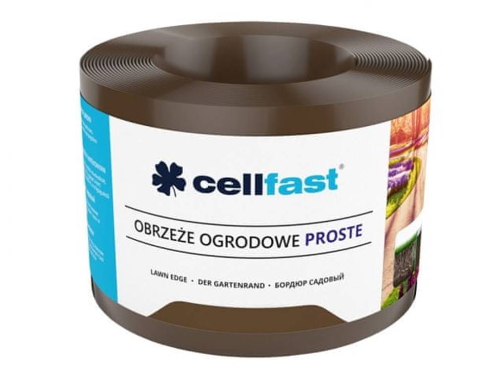 Cellfast  Obruba plastová rovná hnedá 9x0, 15m značky Cellfast