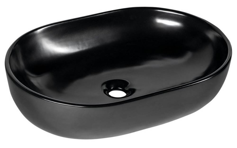 SAPHO  CALEO keramické umývadlo 60x42x14 cm,  na dosku,  čierna mat CA590B - Sapho značky SAPHO