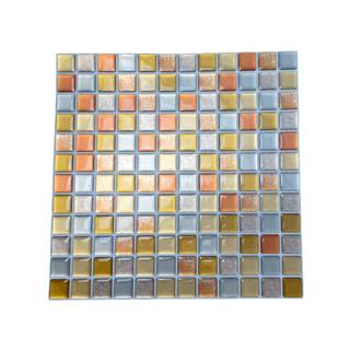 PIPPER. Nalepovací obklad - 3D mozaika - Oranžové štvorce 23, 5 x 23, 5 cm