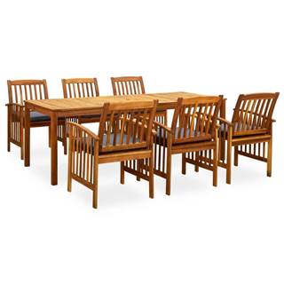 Vidaxl 3058092 7 Piece Garden Dining Set with Cushions Solid Acacia Wood (45963+2x312131)