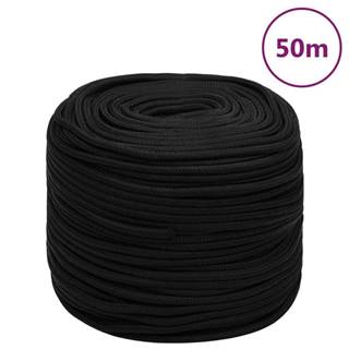 Vidaxl  Pracovné lano čierne 8 mm 50 m polyester značky Vidaxl