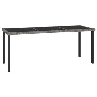 Vidaxl  Záhradný jedálenský stôl sivý 180x70x73 cm polyratanový značky Vidaxl