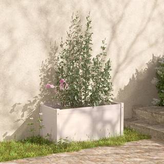 Vidaxl  Záhradný kvetináč biely 100x50x50 cm impregnovaná borovica značky Vidaxl