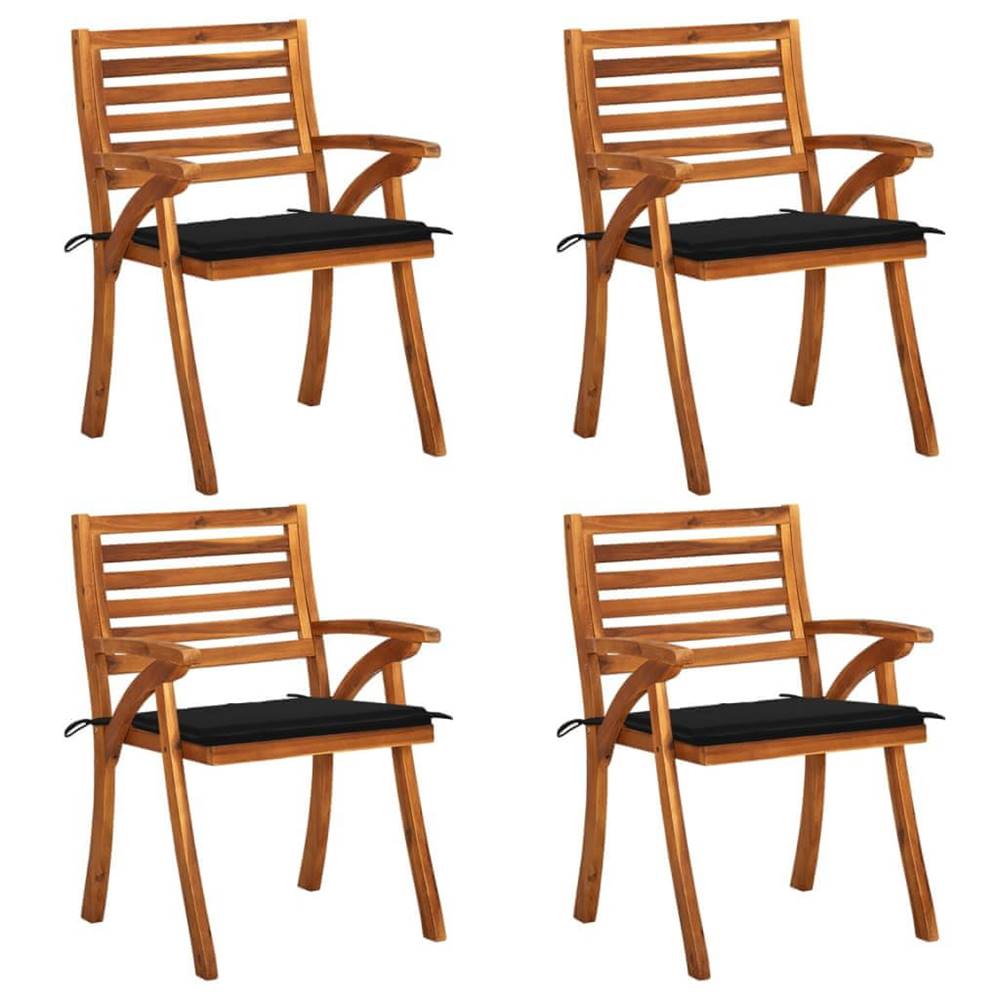 Vidaxl  Záhradné stoličky so sedákmi 4 ks akáciový masív značky Vidaxl
