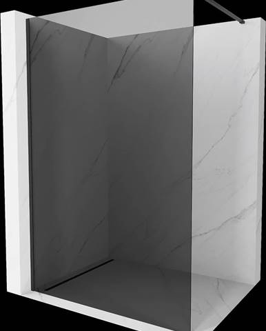 Mexen Kioto sprchová zástena WALK-IN 8mm,  110x200 cm,  sklo šedé-profil čierny,  800-110-101-70-40