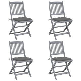Vidaxl  Skladacie vonkajšie stoličky s podložkami 4 ks akáciový masív značky Vidaxl