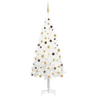 Vidaxl  Umelý vianočný stromček s LED a súpravou gulí biely 240 cm značky Vidaxl