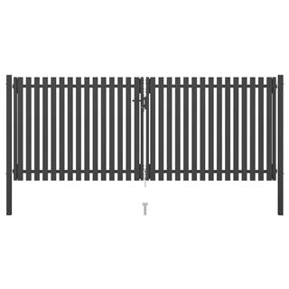 Vidaxl Záhradná plotová brána,  oceľ 4x1, 7 m,  antracitová