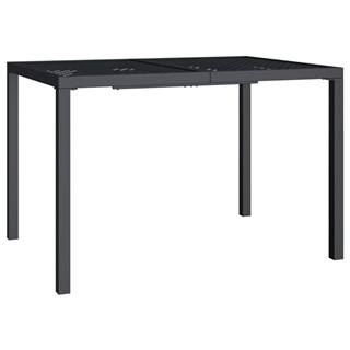 Vidaxl Záhradný stôl antracitový 110x80x72 cm oceľ