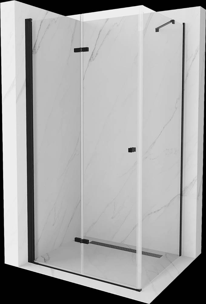 Mexen  Lima sprchovací kút 70x110 cm,  priehľadná,  čierna,  856-070-110-70-00 značky Mexen
