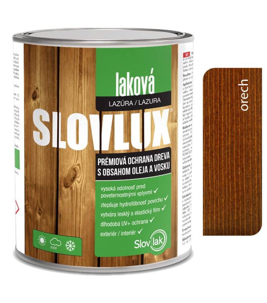 SLOVLAK  Slovlux Laková lazúra 0021 Orech 0, 7L značky SLOVLAK