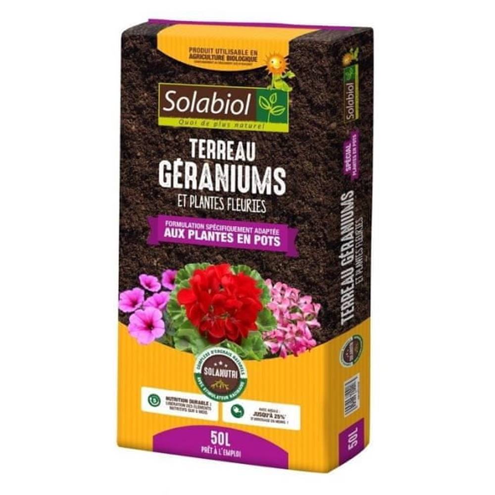 Solabiol  SOLABIOL,  muškáty a kvitnúce rastliny,  50 l vrece,  UAB značky Solabiol