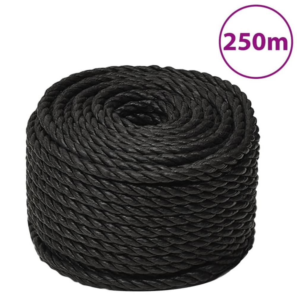Vidaxl  Pracovné lano čierne 16 mm 250 m polypropylén značky Vidaxl