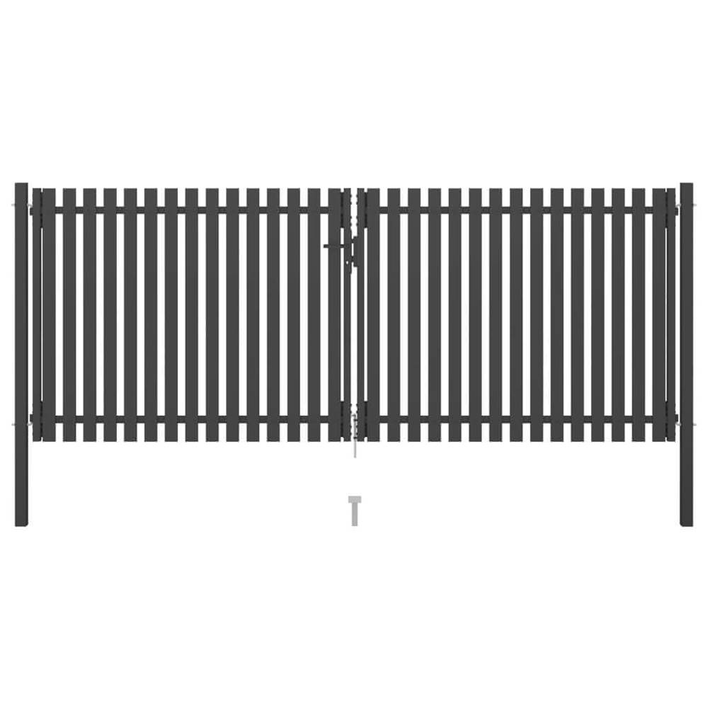 Vidaxl  Záhradná plotová brána,  oceľ 4x1, 7 m,  antracitová značky Vidaxl