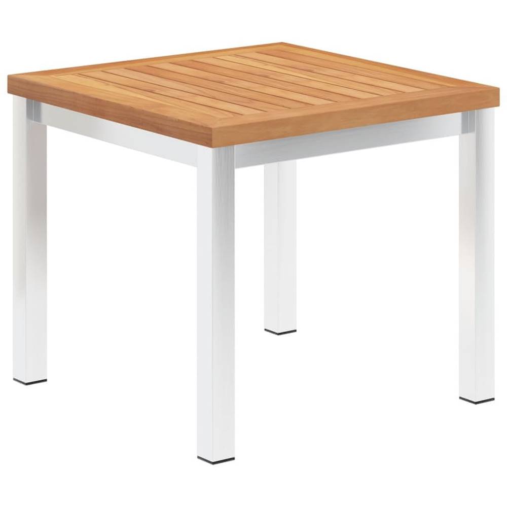 Vidaxl  Záhradný príručný stôl 45x45x38 cm teakový masív a nehrdzavejúca oceľ značky Vidaxl
