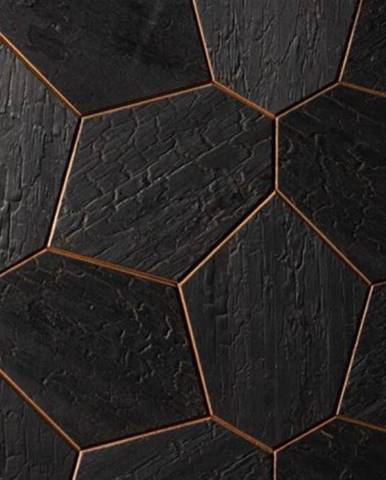 Horavia Dekoratívny saunový obklad HEXAGON,  abachi thermowood yakisugi 432x373mm