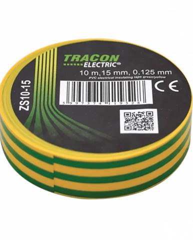 Tracon Electric Páska izolačná zeleno-žltá 10mx15mm 10 ks