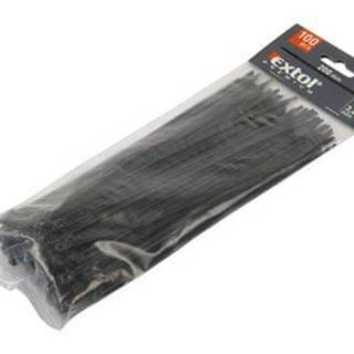 Extol Premium Pásky na vodiče (8856156) čierne,  3, 6x200mm,  100ks,  Ø50mm,  18kg,  nylon PA66