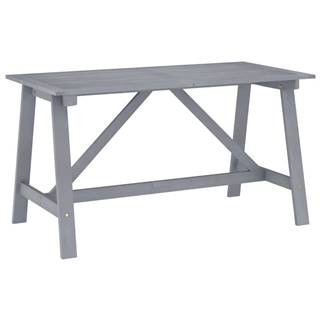 Petromila   Záhradný jedálenský stôl sivý 140x70x73, 5 cm masívne akáciové drevo značky Petromila
