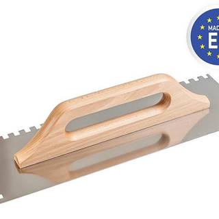 Strend Pro  Hladítko  Premium,  s drev. rúčkou,  270x130 mm,  e12mm,  0, 7 mm,  rovné,  nerez značky Strend Pro