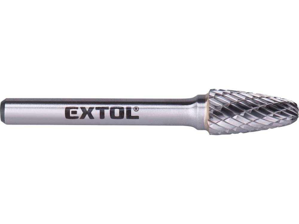 Extol Industrial  Fréza karbidová kovexná,  polguľaté čelo,  pr. 10mm,  rezná dĺžka 20mm,  stopka 6mm,  celková dĺžka 65mm,  HSC/SK značky Extol Industrial