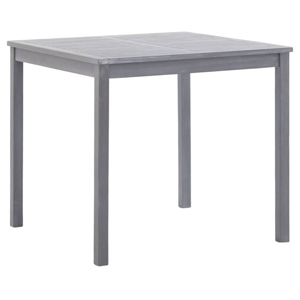Vidaxl  Záhradný stôl,  sivý 80x80x74 cm,  akáciový masív značky Vidaxl