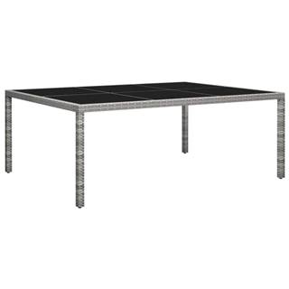 Petromila vidaXL Vonkajší jedálenský stôl sivý 200x150x74 cm polyratan