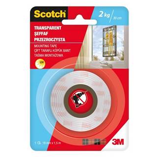 Scotch  Mmontážna páska do interiéru,  transparentná,  19 mm x 1, 5 m značky Scotch
