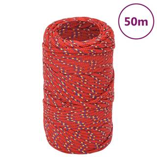 Vidaxl Lodné lano červené 2 mm 50 m polypropylén