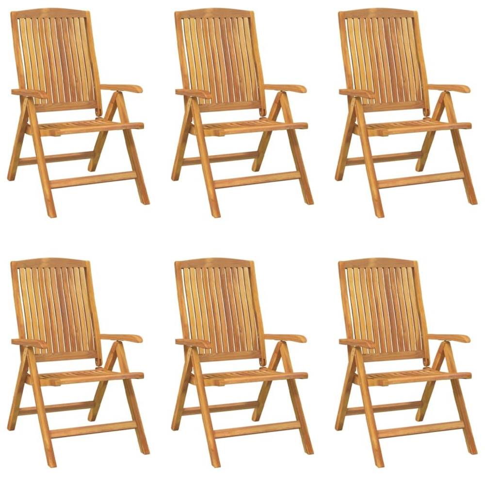 Vidaxl  Sklápacie záhradné stoličky 6 ks tíkový masív značky Vidaxl