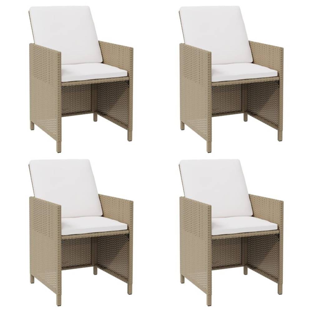 Vidaxl  Záhradné stoličky s podložkami 4 ks polyratan značky Vidaxl