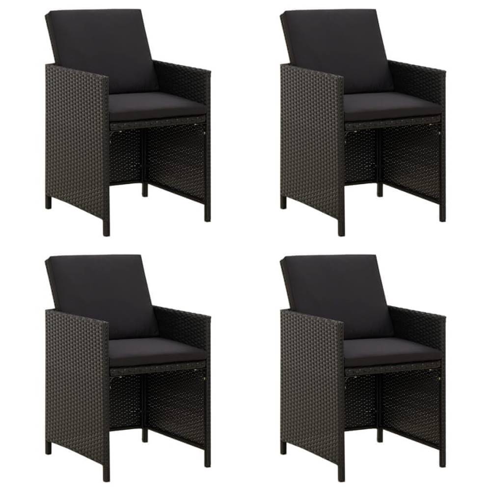 Vidaxl  Záhradné stoličky s podložkami 4 ks polyratan značky Vidaxl