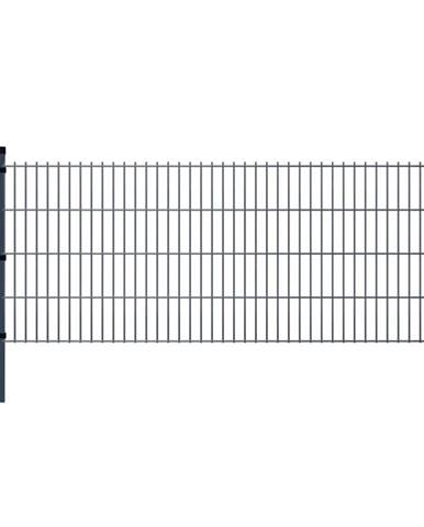 Vidaxl 2D plotové panely so stĺpikmi 2008x830 mm 2 m Sivá