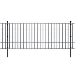 Vidaxl 2D plotové panely so stĺpikmi 2008x830 mm 2 m Sivá
