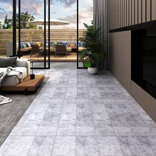 Vidaxl Samolepiace podlahové dosky z PVC 5, 21 m2 2 mm cementové sivé