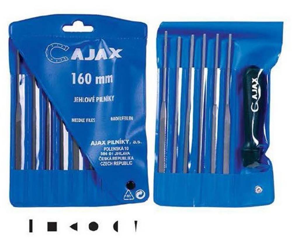 AJAX  Sada pilníkov ihlových 1393/200/6D/0 s držadlom značky AJAX
