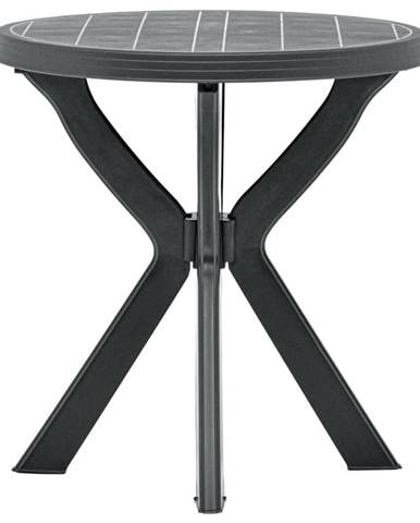 Vidaxl Bistro stolík antracitový Ø70 cm plastový