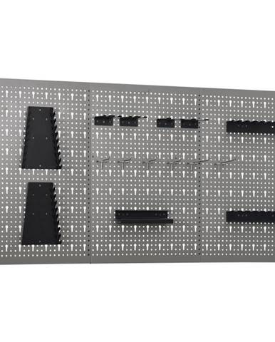 Vidaxl Nástenné závesné panely na náradie 3 ks 40x58 cm oceľové