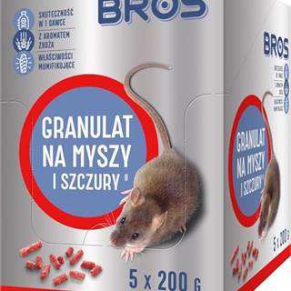 BROS  Pelety pre myši a potkany 1kg - 5 vrecúšok po 200g značky BROS